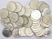 (40) 1964 Kennedy 90% Silver Half Dollars $20 Face
