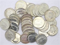 40- 1964 Kennedy 90% Silver Half Dollars $20 Face