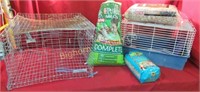 Cages, Rabbit Food, Cedar Pet Bedding, Bag of