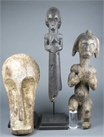 Two African figures and mask.