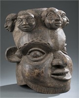 Cameroon style helmet mask. c.20th century.