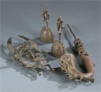 4 African metal objects, 20th century.