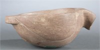 Carved bird bowl. c.20th century.