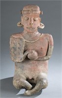 Pre Columbian style Nayarit male figure. 20th cen.