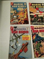 Over 55 War Action comic magazines including;
