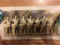 Vintage military staff officers panaramic photo