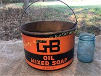 Old GB Oil soap advertising can