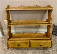 Solid Wooden 2 Shelf