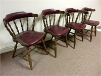 Set 4 Upholstered Bar Chairs