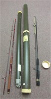 Grouping of Modern Spinning Rods & Cases