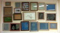 Large Lot of Original Etched Glass Panels
