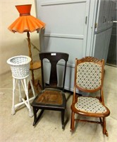 Grouping of Misc. Antique Furniture