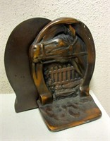 Antique Set of Brass Horse Book Ends