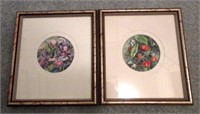 Pair of Framed Original Floral Watercolours