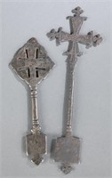 2 Coptic style crosses. c.20th century.