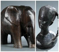 2 contemporary carved African objects. c.20th cent