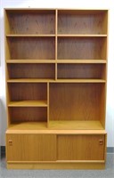 Vintage MCM Danish Book Shelves Cabinet Wall Unit