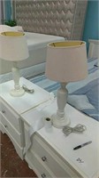 Pair of white lamps