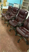 Choice of 4 leather like new office chairs