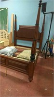 4 poster queen bed with side rails