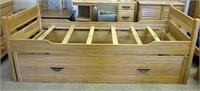 Wood Twin Trundle Bed 42" x 83" x 32"