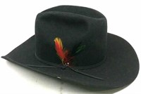 (7 5/8) Stetson Cowboy Hat Beaver 4X Fur Felt BlK