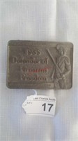1985 Defender of Firearms Freedom  Buckle