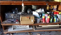 Lot #190 Work bench lot to include: tackle box,