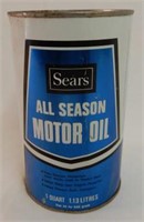 SEARS ALL SEASON QT. MOTOR OIL CAN