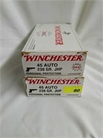 100 Rounds Winchester 45 Auto Ammo