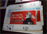 Lot #168A Large lot of Bob Clarke posters and