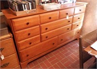 Lot #95 Contemporary Oak finish 7 drawer bureau