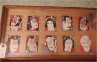 Lot #72 Framed Japanese character collage with