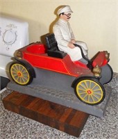 Lot #77 Vintage Chalkware figural antique car