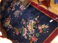 Lot #31 Japanese wool pile floral area rug