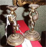 Lot #54 Pair of signed Pairpoint figural brass