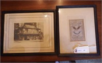 Lot #49 Small framed lithograph of Charles