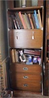 Lot #40 Oak drop front three drawer bookcase