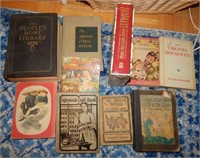 Vintage Books, Stemware, Basket & Misc