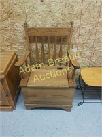 Solid oak 16 x 24 x 40 bench storage seat