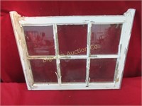 Vintage Wooden Window w/ 6 Glass Panes