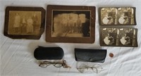 6 pcs. Antique Eyeglasses & Photographs