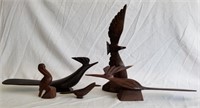 (5) Hand carved wood figures