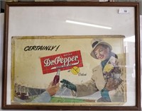 Rare Ca. 1930-40 Dr Pepper Sign