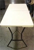 Foldable Table With Hard Plastic Top