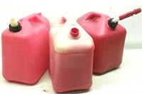 (3) 5 Gallon Plastic Fuel Cans