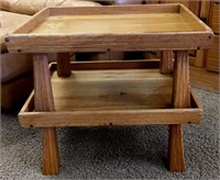 2 Wooden Side Tables -24" l x 20" w x 12" h