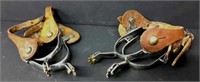 (2) Pairs of Leather Strap Spurs