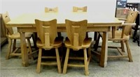 Wood Dining Table Set With 6 Chairs