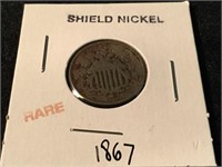 1867 Shield Nickel RARE